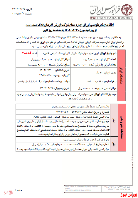 تعهد پذیره نویسی اوراق اجاره سهام در