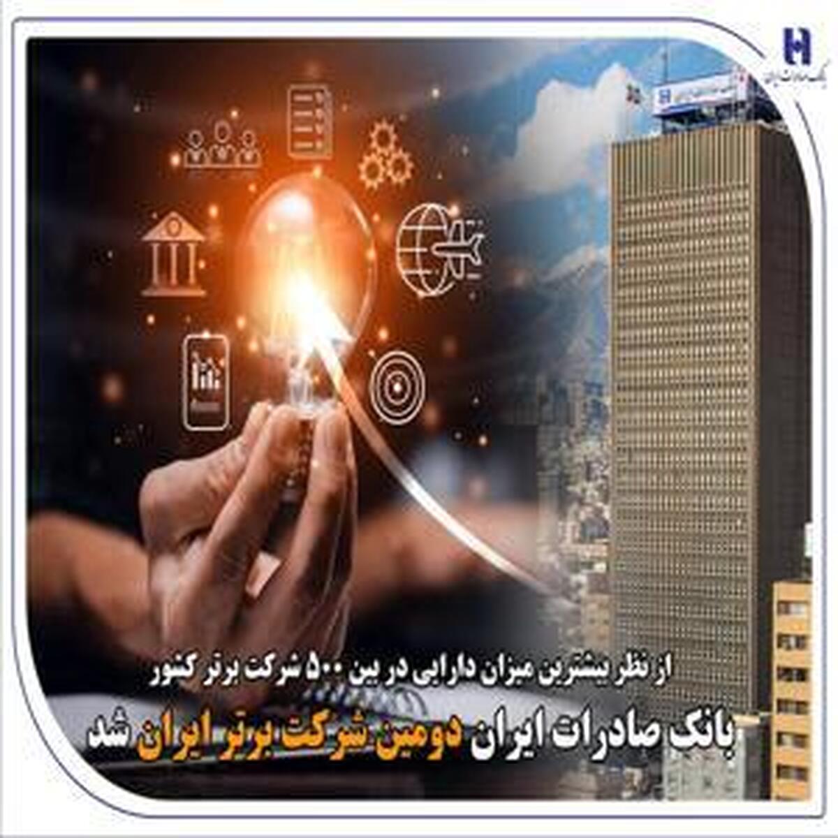 بانک صادرات ایران به عنوان دومین شرکت برتر کشور معرفی شد